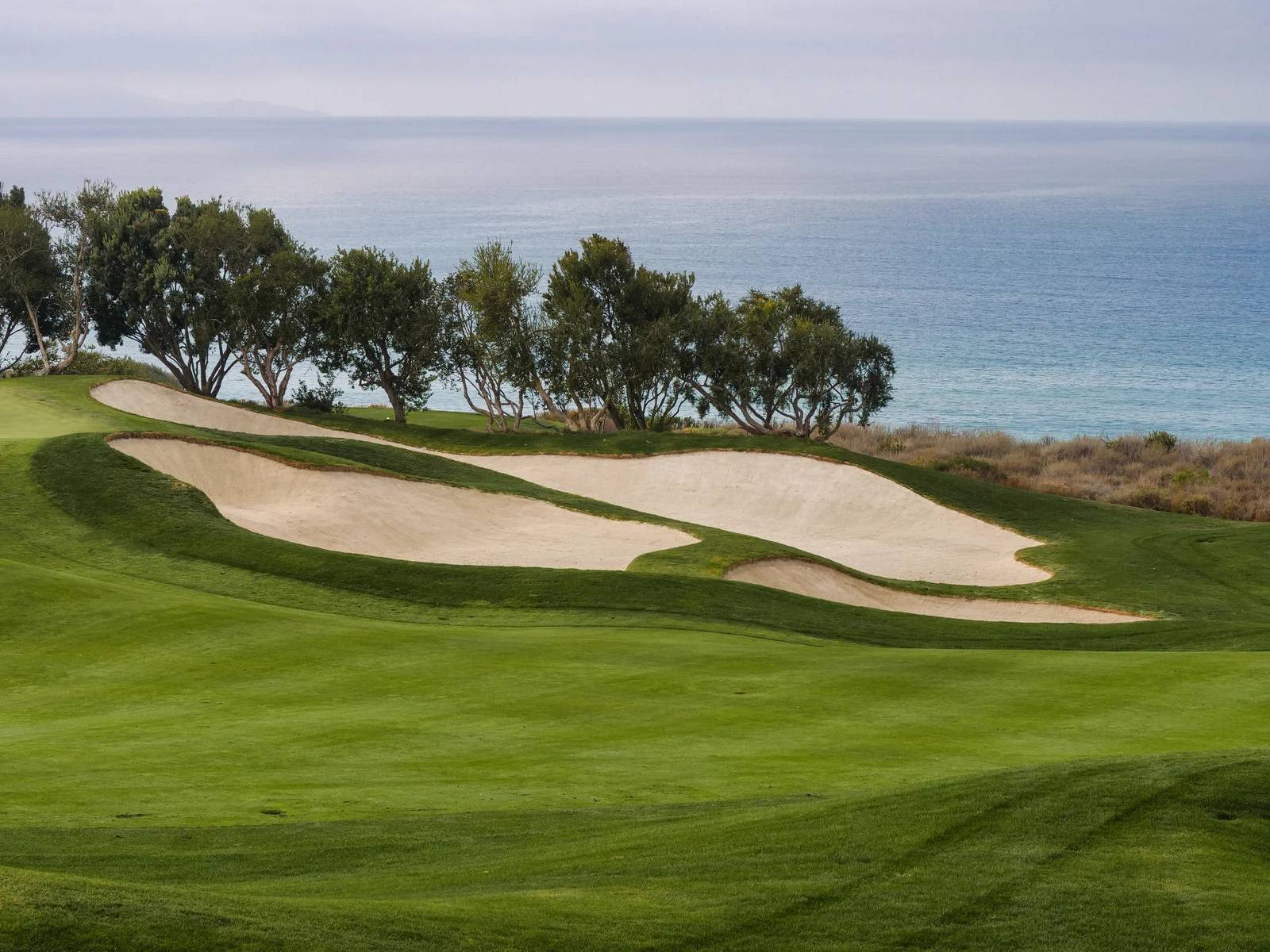 golf course overlooking the water