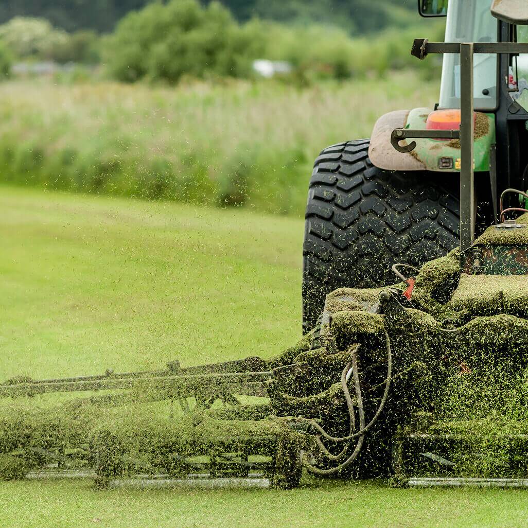 tractor machine on grass