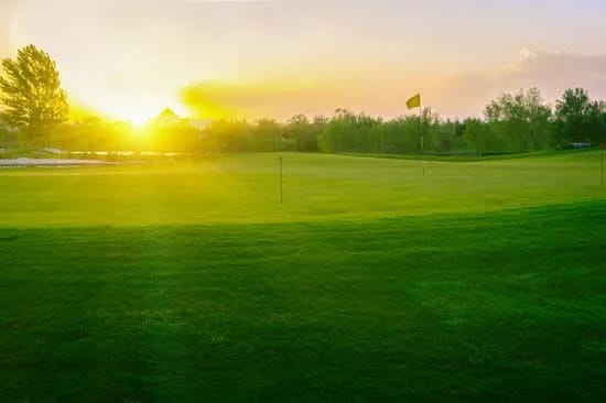 golf course during sunset 